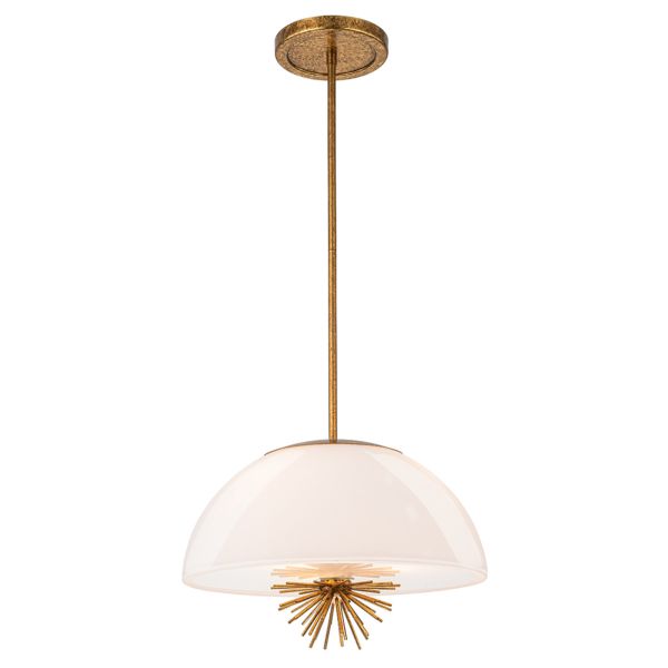 Підвісний світильник Elstead STARING-3P-DG-OPAL Staring 3 lt Distressed Gold