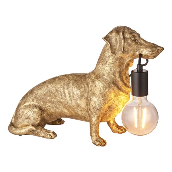 Lampa stołowa Endon 101187 Dachshund Table, Vintage gold paint & matt black