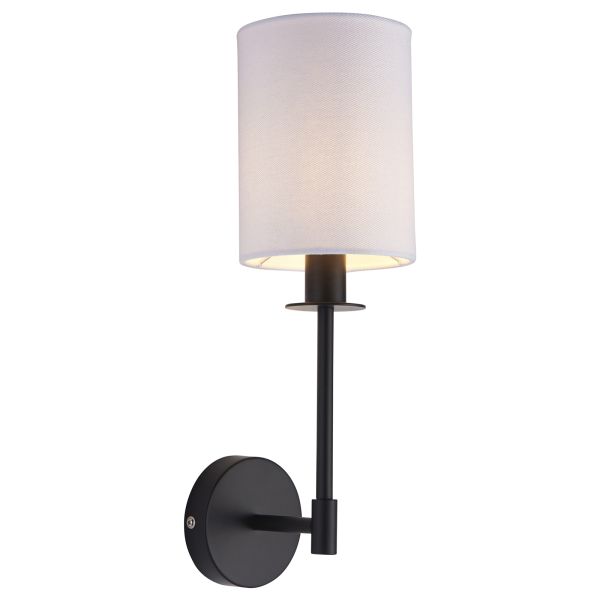 Бра Endon 101660 Sancerre Wall, Matt black & vintage white fabric