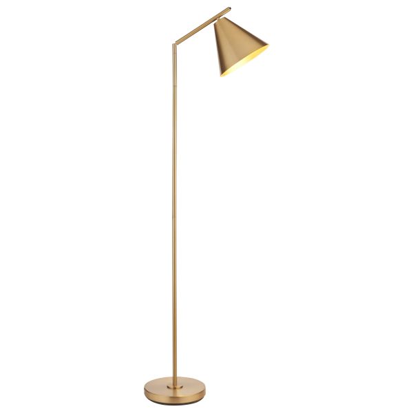 Lampa podłogowa Endon 102369 Cape Task Floor, Warm antique brass plate