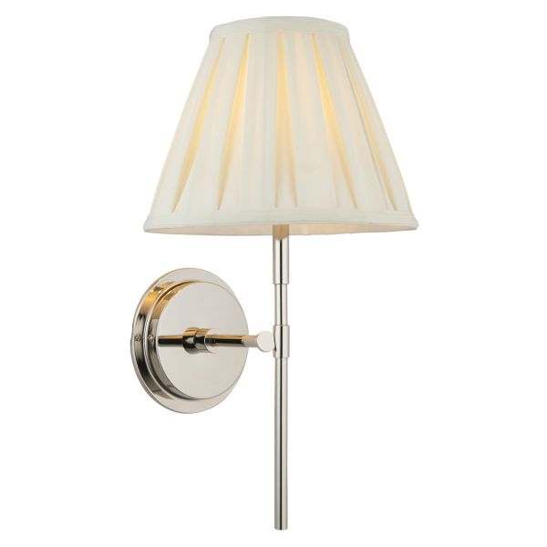 Бра Endon 103356 Rennes & Carla Wall, Bright nickel plate & cream fabric