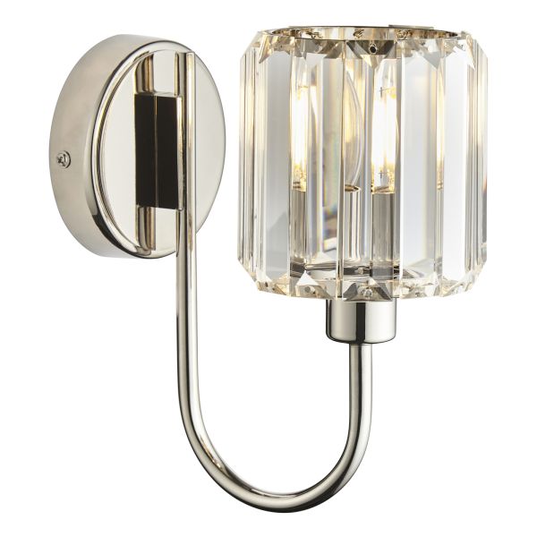 Kinkiet Endon 104109 Berenice Wall, Bright nickel plate & clear glass