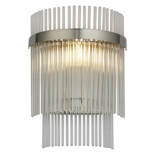 Kinkiet Endon 104114 Marietta Wall, Bright nickel plate & clear glass