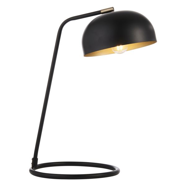Настільна лампа Endon 106336 Brair Table, Matt black & antique brass paint