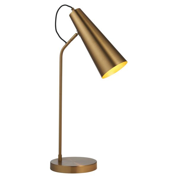 Настільна лампа Endon 107527 Karna Task table, Warm antique brass plate