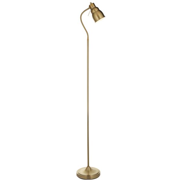 Lampa podłogowa Endon 108126 Classic Flexi Reader Floor, Brushed aged brass plate