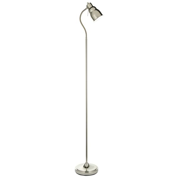 Lampa podłogowa Endon 108127 Classic Flexi Reader Floor, Bright nickel plate