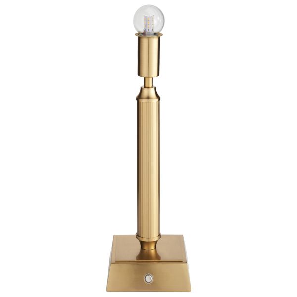 Настільна лампа Endon 110457 Trobridge Rechargeable Table Base, Brushed aged brass plate