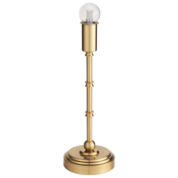 Lampa stołowa Endon 110458 Burley Rechargeable Table Base, Brushed aged brass plate