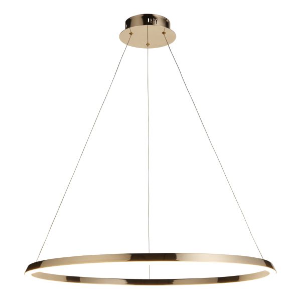 Lampa wisząca Endon 110958 Staten Pendant, French gold finish & white silicone