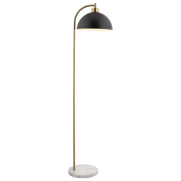 Торшер Endon 112211 Buchanan Task Floor, Matt black, antique brass plate & grey marble