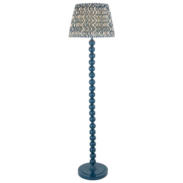 Lampa podłogowa Endon 114650 Higgledy & Ripple 40cm Floor, Gloss marlin blue paint & marlin blue fabric
