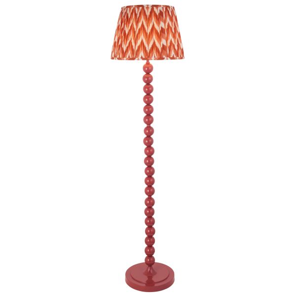 Lampa podłogowa Endon 114671 Higgledy & Zigzag 40cm Floor, Gloss pink clay paint & apricot orange fabric