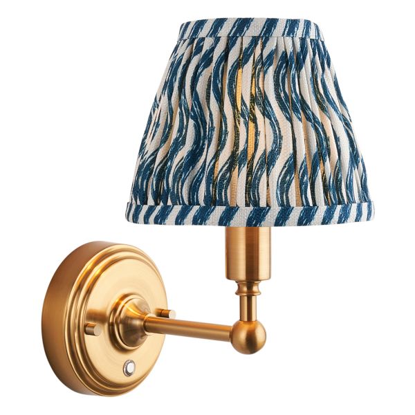 Бра Endon 114815 Burley Rechargeable & Ripple 16cm Wall, Brushed aged brass plate