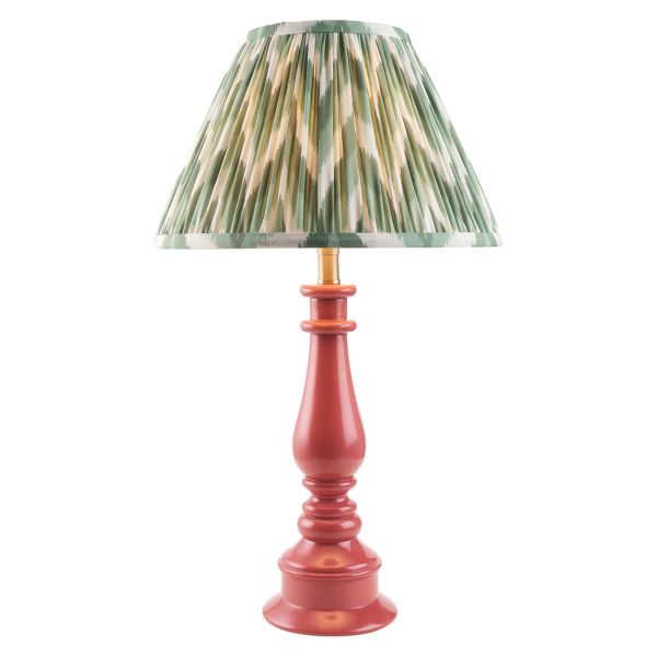 Настільна лампа Endon 114902 Myrtle & Zigzag 30cm Table, Pink clay & cotswold green fabric