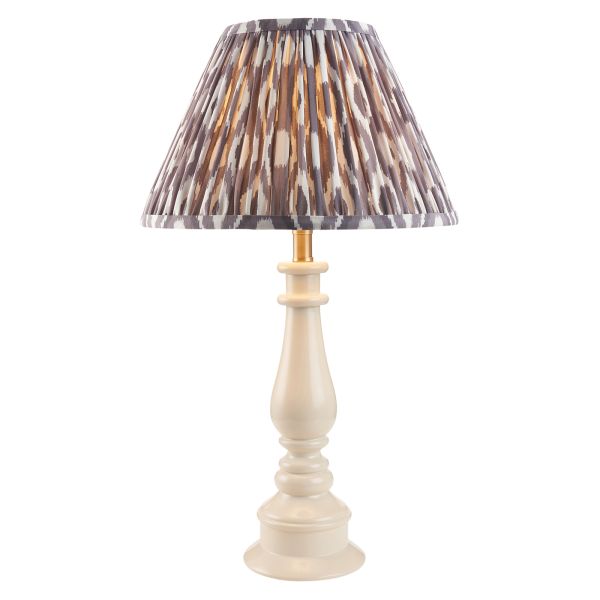 Настільна лампа Endon 114960 Myrtle & Ikat 30cm Table, Almond white & pearl grey fabric