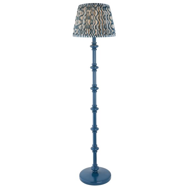 Торшер Endon 116144 Carnaby & Ripple 35cm Floor, Satin marlin blue paint & marlin blue fabric