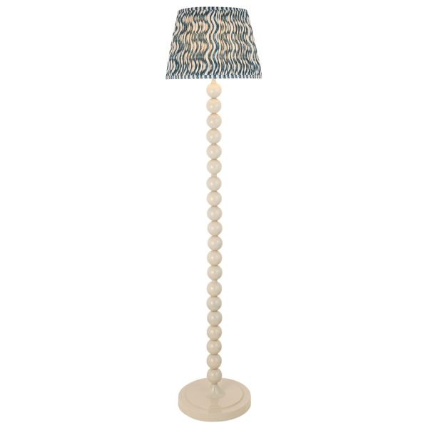 Торшер Endon 116169 Higgledy & Ripple 35cm Floor, Gloss almond white paint & marlin blue fabric