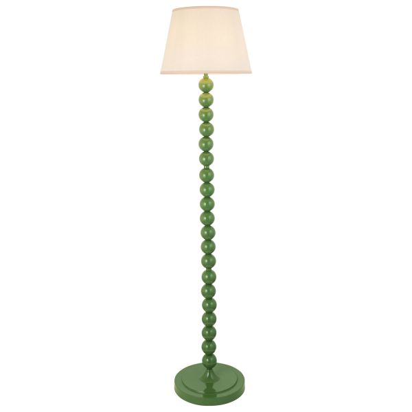 Торшер Endon 116184 Higgledy & Ivy 35cm Floor, Gloss cotswold green paint & vintage white fabric