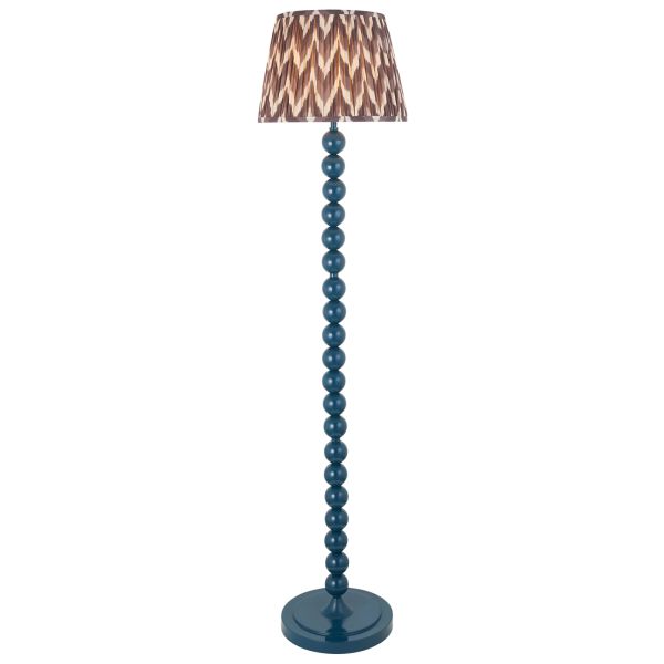 Торшер Endon 116194 Higgledy & Zigzag 35cm Floor, Gloss marlin blue paint & pearl grey fabric