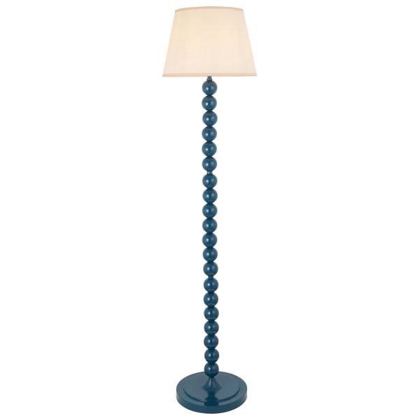 Торшер Endon 116196 Higgledy & Ivy 35cm Floor, Gloss marlin blue paint & vintage white fabric