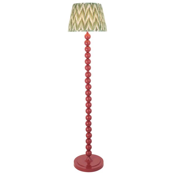 Торшер Endon 116211 Higgledy & Zigzag 35cm Floor, Gloss pink clay paint & cotswold green fabric