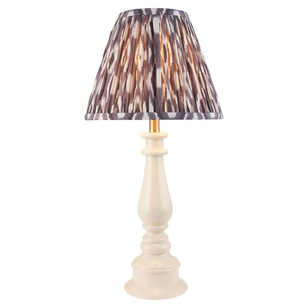 Настільна лампа Endon 116327 Myrtle & Ikat 25cm Table, Almond white & pearl grey fabric