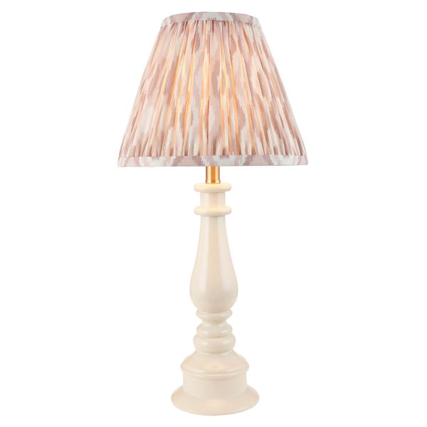 Настільна лампа Endon 116330 Myrtle & Ikat 25cm Table, Almond white & neutral print fabric
