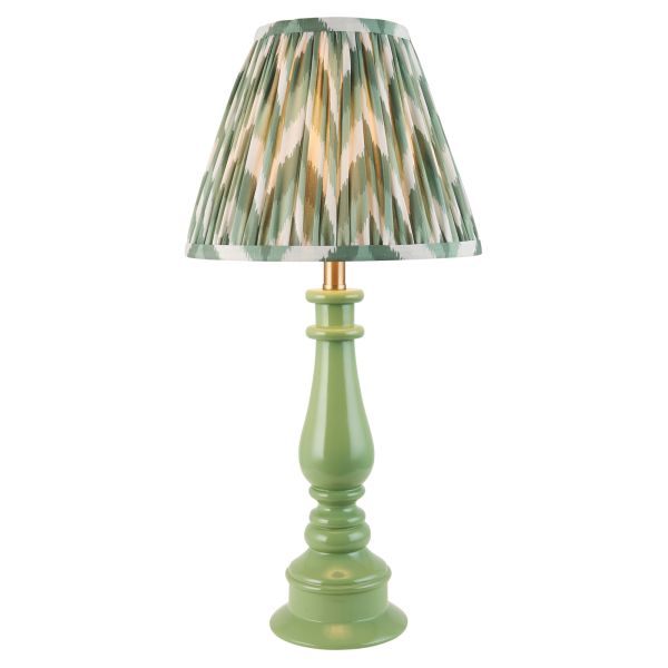 Настільна лампа Endon 116337 Myrtle & Zigzag 25cm Table, Cotswold green & cotswold green fabric