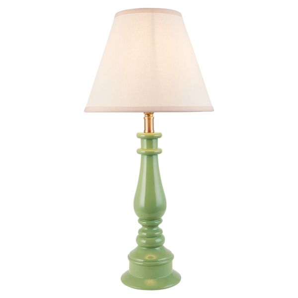 Настільна лампа Endon 116341 Myrtle & Ivy 25cm Table, Cotswold green & vintage white fabric