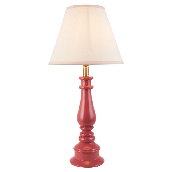 Настільна лампа Endon 116365 Myrtle & Ivy 25cm Table, Pink clay & vintage white fabric