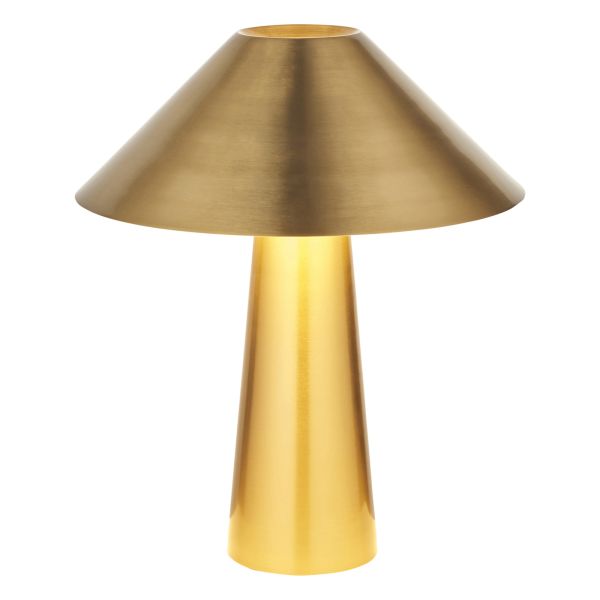 Настільна лампа Endon 118685 Isak Table, Brushed aged brass plate