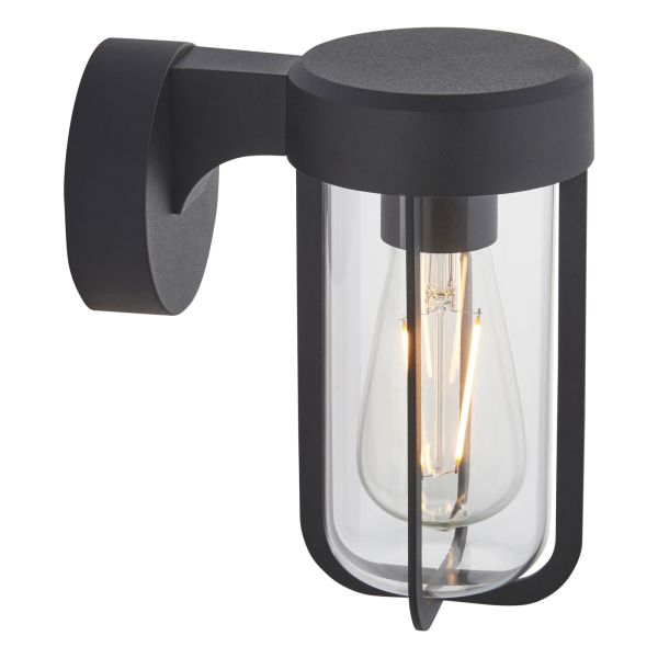 Kinkiet Endon 118758 Lucca Wall, Textured black & clear glass