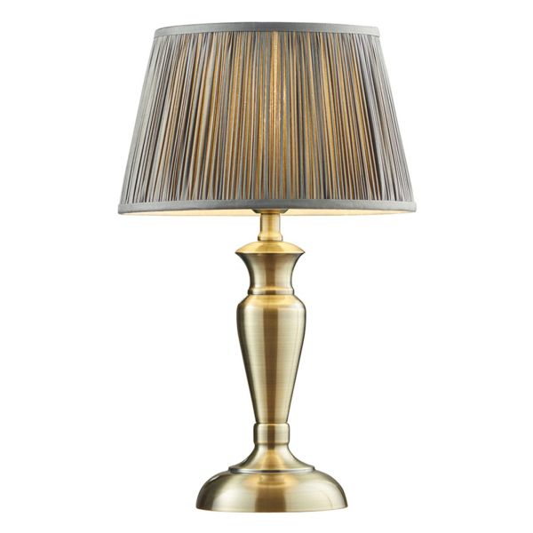 Lampa stołowa Endon 91085 Oslo & Freya Charcoal shade