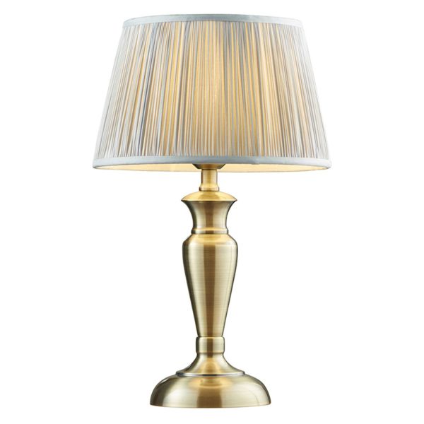 Lampa stołowa Endon 91086 Oslo & Freya Silver shade