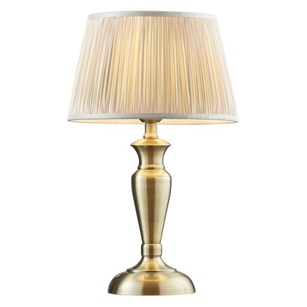 Lampa stołowa Endon 91088 Oslo & Freya Oyster shade