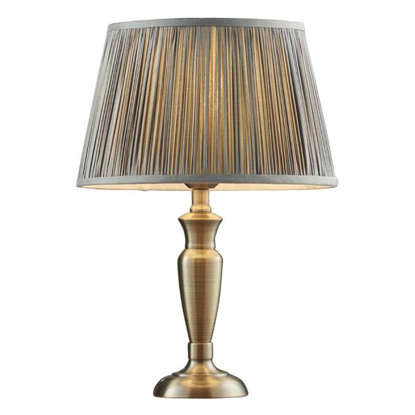 Lampa stołowa Endon 91151 Oslo & Freya Charcoal shade