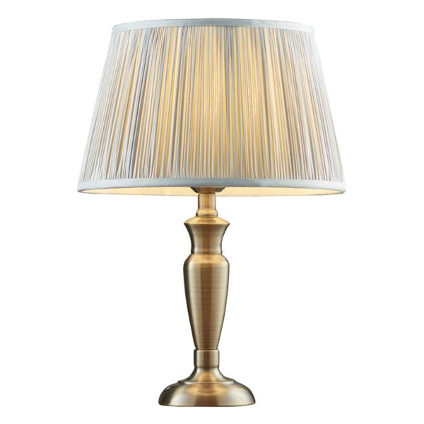 Lampa stołowa Endon 91152 Oslo & Freya Silver shade