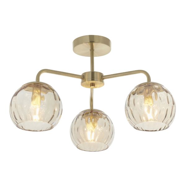 Żyrandol Endon 91968 Dimple 3lt Semi Flush