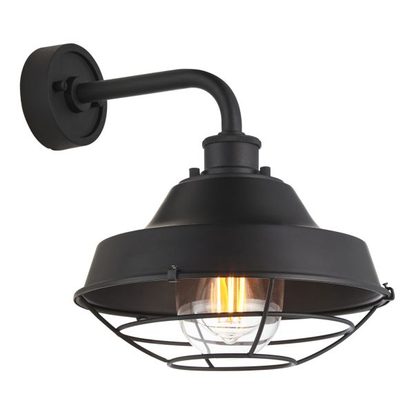 Kinkiet Endon 95888 Lloyd Wall, Textured & matt black with clear glass