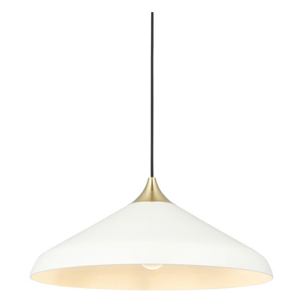Lampa wisząca Endon 96561 Glo Pendant, Warm white & brushed brass plate
