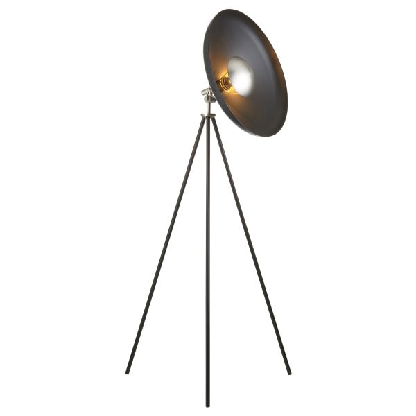 Lampa podłogowa Endon 96562 Glo Floor, Matt black & matt nickel plate
