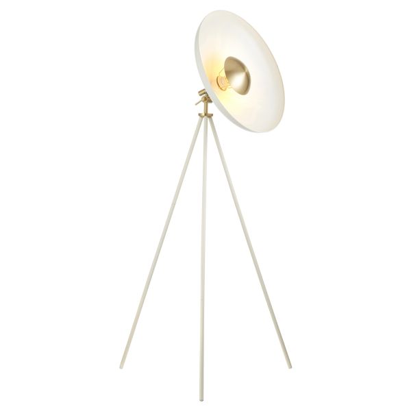 Lampa podłogowa Endon 96563 Glo Floor, Warm white & brushed brass plate