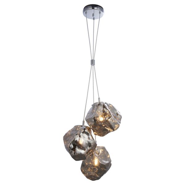 Підвісний світильник Endon 97657 Rock 3lt Pendant