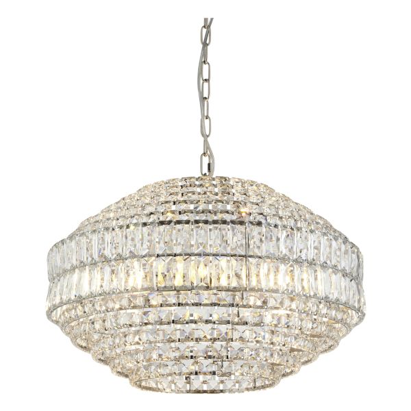 Żyrandol Endon 99155 Beatrice 5lt Pendant, Bright nickel plate & clear crystal glass