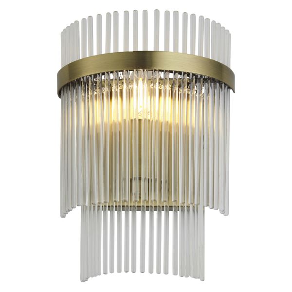 Бра Endon 99168 Marietta Wall, Antique brass plate & clear glass