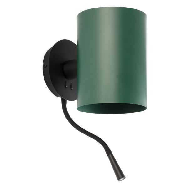 Kinkiet Faro 20032-81 Guadalupe Black/green wall lamp with reader