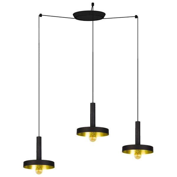 Люстра Faro 20160-3L Whizz 3L Black/golden pendant lamp