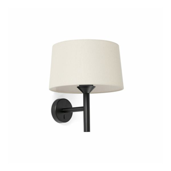 Бра Faro 20221-150 Windsor Wall Lamp  Black Shade Linen 1xE27