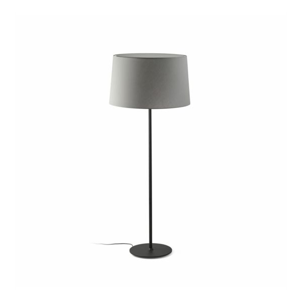 Lampa podłogowa Faro 20227-131 Windsor Pie De Salon Black Shade Gray 1xE27